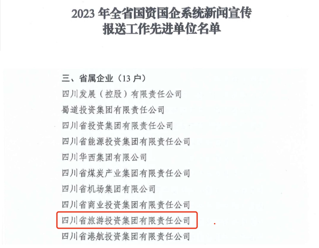 省js6666zs金沙集团获评2023年全省国资国企系统新闻宣传报送事情先进单位